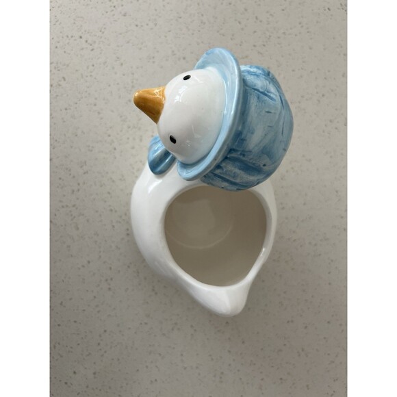 Fraser & Co Taiwan Goose Duck With Blue Bonnet Planter, Sugar Bowl, Salt Cellar - Picture 3 of 10